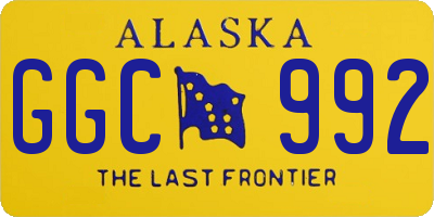 AK license plate GGC992
