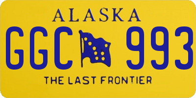 AK license plate GGC993