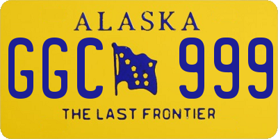 AK license plate GGC999
