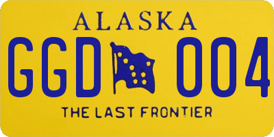 AK license plate GGD004