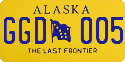 AK license plate GGD005