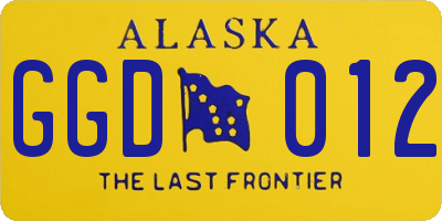 AK license plate GGD012