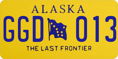 AK license plate GGD013