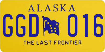 AK license plate GGD016