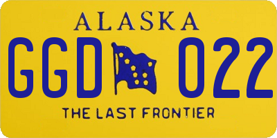 AK license plate GGD022