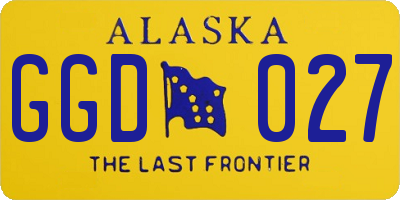 AK license plate GGD027
