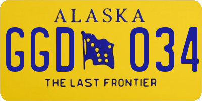AK license plate GGD034