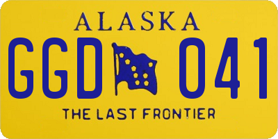 AK license plate GGD041
