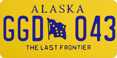 AK license plate GGD043