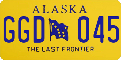 AK license plate GGD045