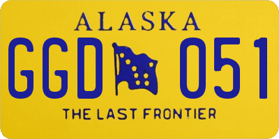 AK license plate GGD051