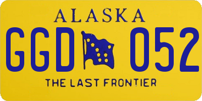 AK license plate GGD052