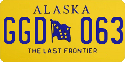 AK license plate GGD063
