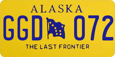 AK license plate GGD072
