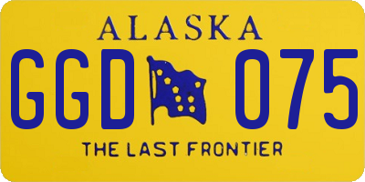 AK license plate GGD075