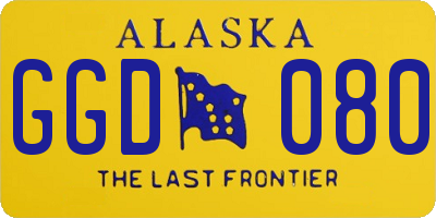 AK license plate GGD080