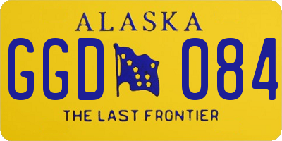 AK license plate GGD084