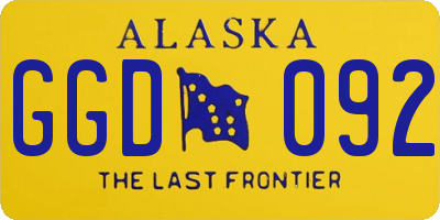 AK license plate GGD092