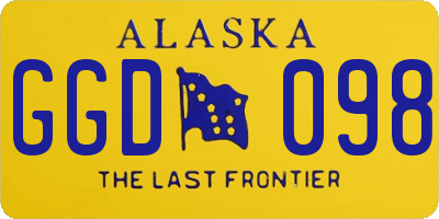 AK license plate GGD098