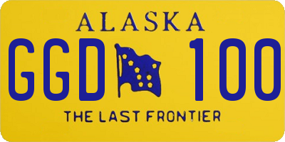 AK license plate GGD100