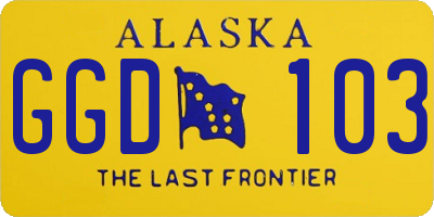 AK license plate GGD103