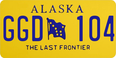 AK license plate GGD104