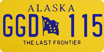 AK license plate GGD115