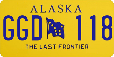 AK license plate GGD118