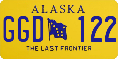 AK license plate GGD122