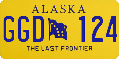 AK license plate GGD124
