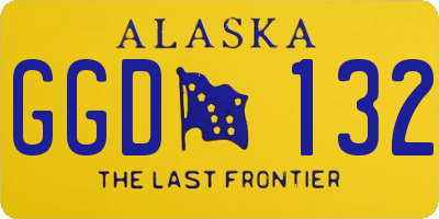 AK license plate GGD132