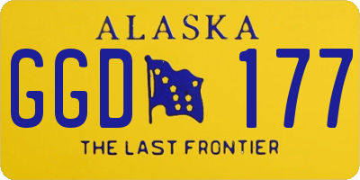 AK license plate GGD177