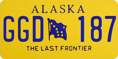 AK license plate GGD187