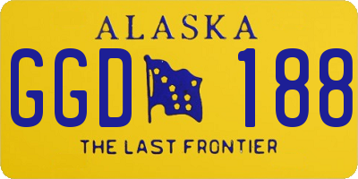AK license plate GGD188