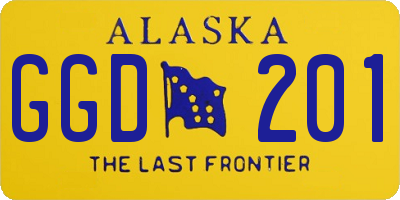 AK license plate GGD201