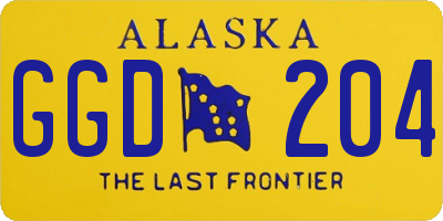 AK license plate GGD204