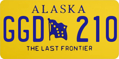 AK license plate GGD210