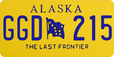 AK license plate GGD215