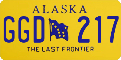 AK license plate GGD217