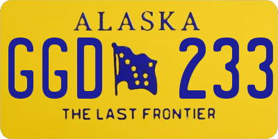 AK license plate GGD233