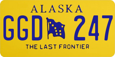 AK license plate GGD247
