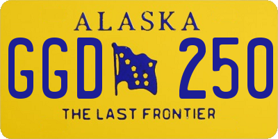 AK license plate GGD250