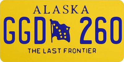 AK license plate GGD260