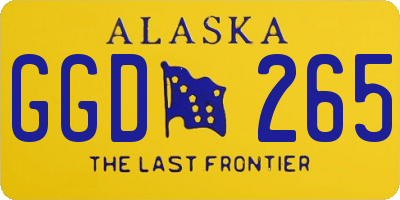 AK license plate GGD265