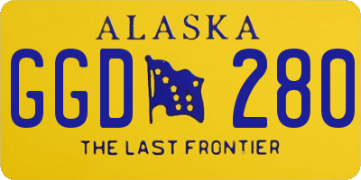 AK license plate GGD280