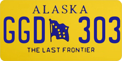 AK license plate GGD303