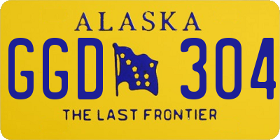 AK license plate GGD304