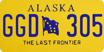 AK license plate GGD305