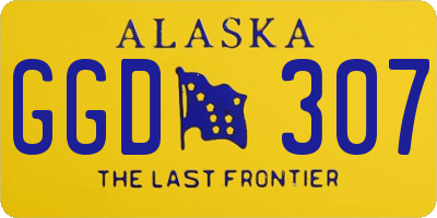 AK license plate GGD307