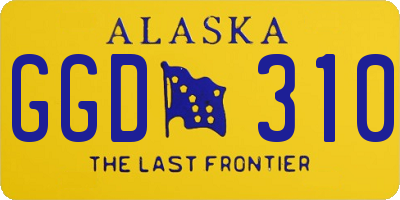 AK license plate GGD310